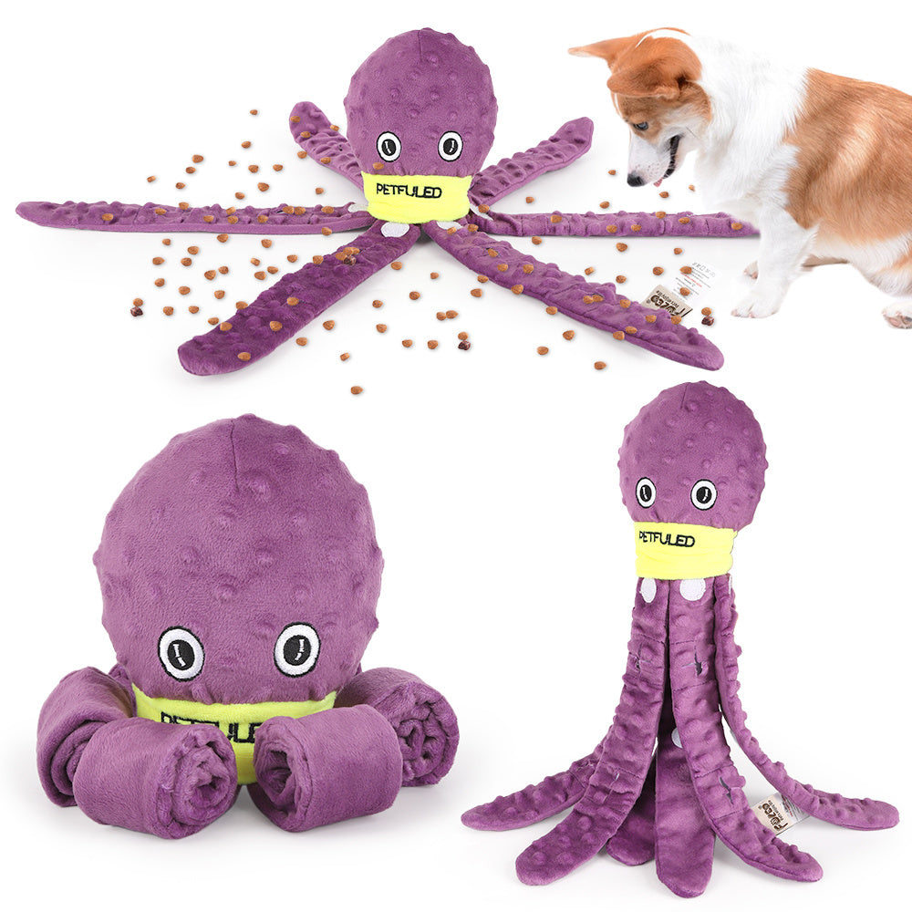Interactive snuffle octopus toy - Iq training & slow feeder for dogs