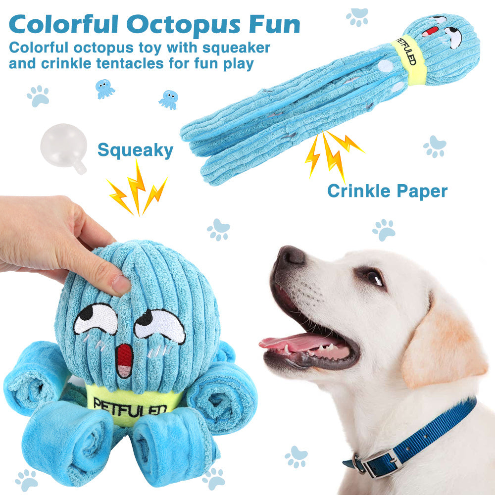 Interactive snuffle octopus toy - Iq training & slow feeder for dogs