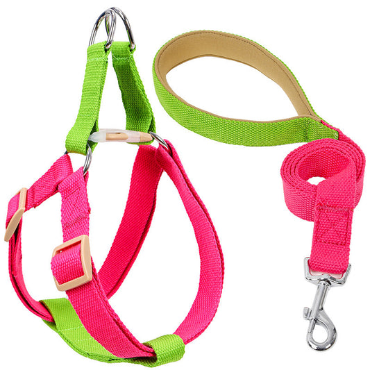 Color Pet Drawstring Leash and harness